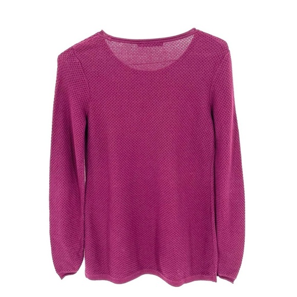 Peruvian Connection Pima Cotton Purple Knit Pullover Crewneck LongSleeve Sweater - Picture 4 of 7